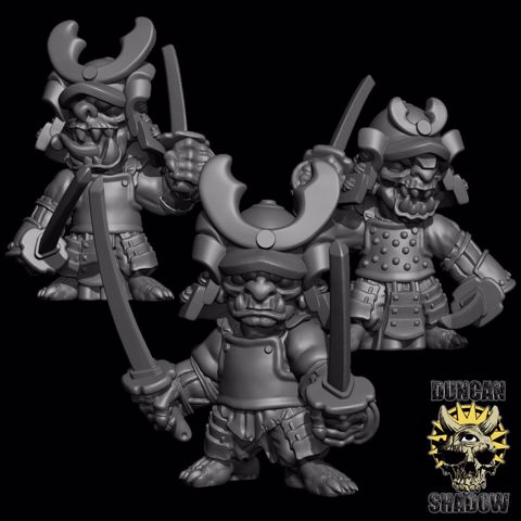 Image of Goblin Samurai with Swords (Pre Supported)