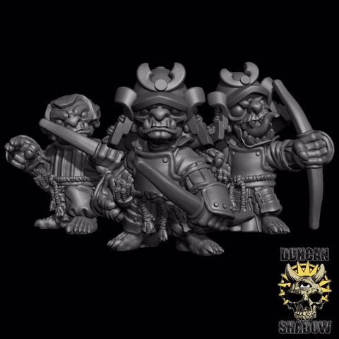 Image of Goblin Samurai with Bows (Pre Supported)