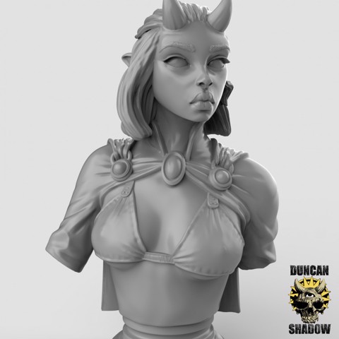 Image of Tiefling Bust  (PreSupported)