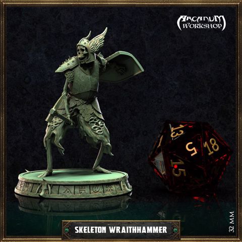 Image of Skeleton Wraithammer (32mm)