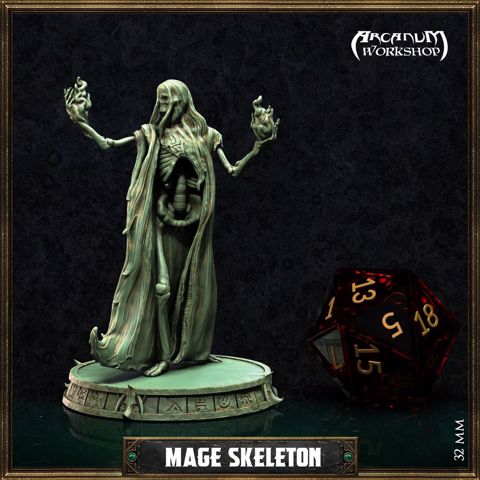 Image of Skeleton Mage (32mm)