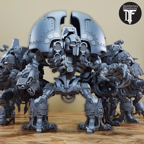 Image of Corrupted Cybermechs | "Chaos in knight castle titan and imperial world"