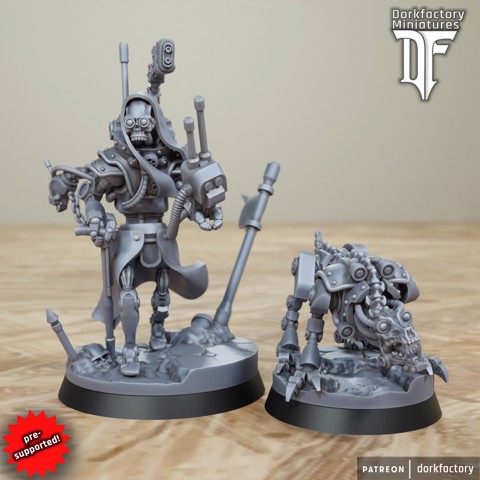 Image of Archeosurveyor & Ironhound | dark martian mech priest