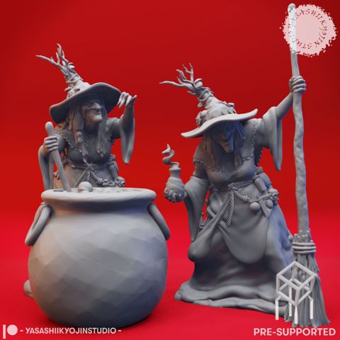 Image of Barovian Witches - Tabletop Miniatures (Pre-Supported)