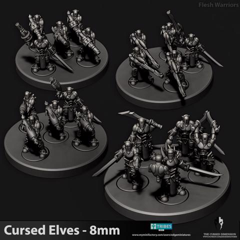 Image of Flesh Warriors - Cursed Elves - 8mm