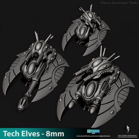 Image of Heavy Destroyer Tanks - Tech Elves - 8mm