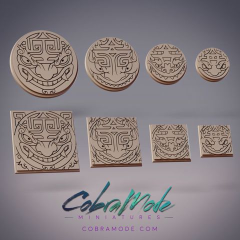 Image of Goblin Emblem Base Pack (8pcs) - Round and Square Versions