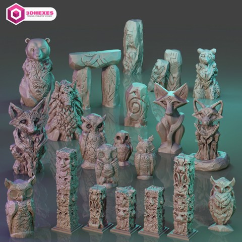 Image of Primal Totems (Druid Circle) - Scenery Set