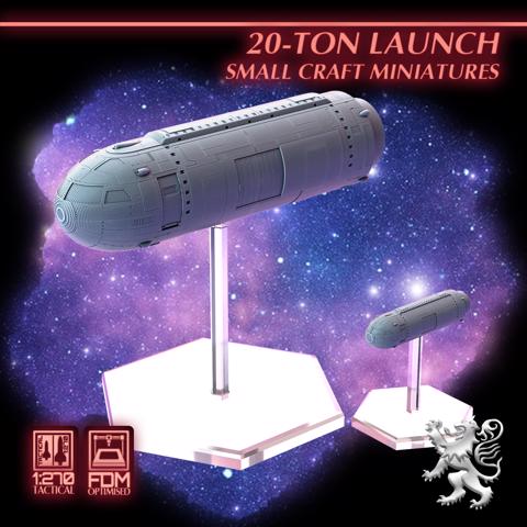 Image of 20-Ton Launch Traveller Miniatures