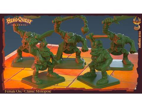 Image of Heroquest Classic - Female Orcs Monopose