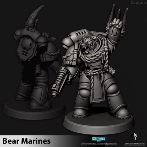 Image of Captain - BearMarines - 28mm