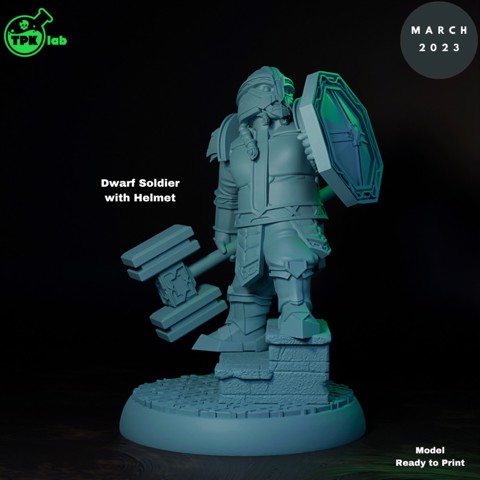 Image of Dwarf Soldier with Helmet (1)(female)