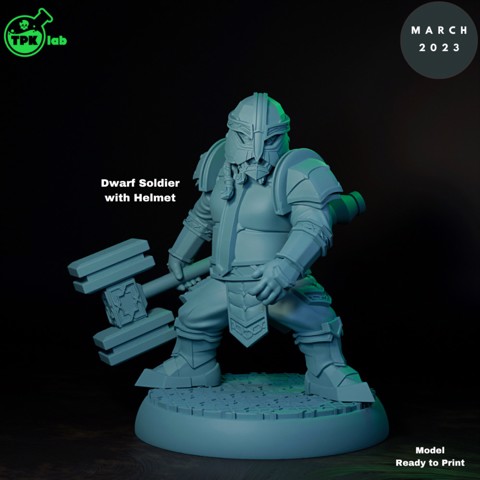 Image of Dwarf Soldier with helmet (2)(female)