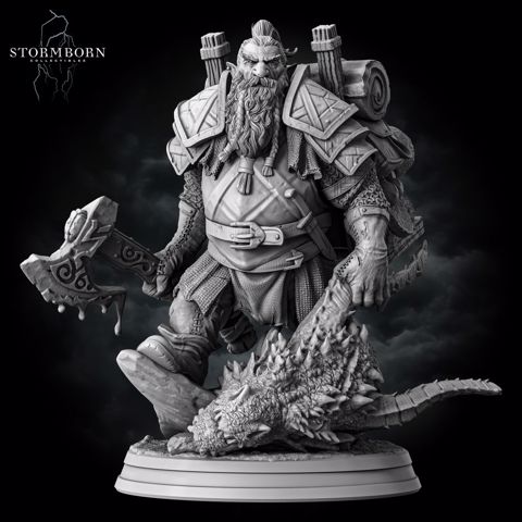 Image of Dwarven Dragon Hunter (2 sizes included)