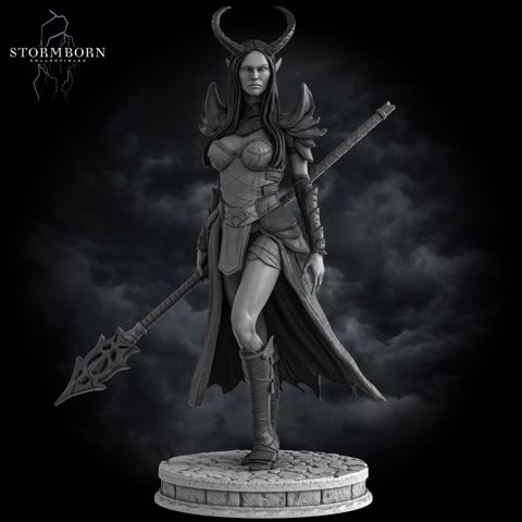 Image of Morrigan, Tiefling Sorceress (2 sizes included)