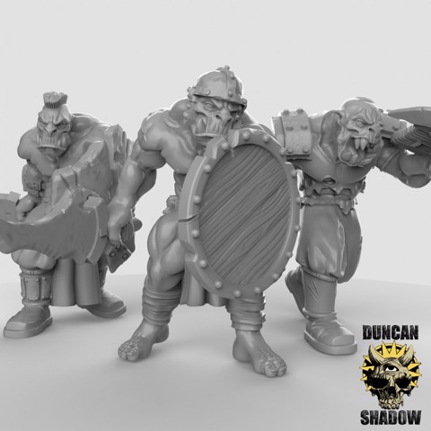 Image of Orc's with Swords and Shields (pre supported)