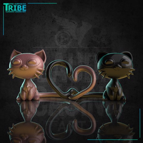 Image of (FA 0014) Cats in love