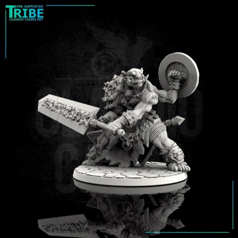 Image of (L 0007) Abomination orc troll with big sword (Large)