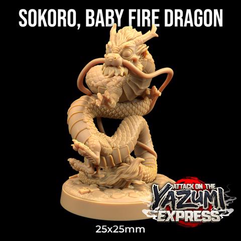 Image of Sokoro, Baby Fire Dragon | PRESUPPORTED | Attack on The Yazumi Express