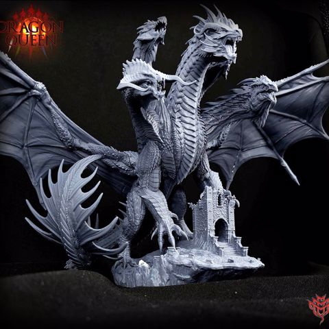 Image of DRAGON QUEEN (small/medium printer size/ 200mm tall-375mm wide)