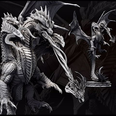 Image of DRAGON QUEEN *IN AIR* (large printer size/ 790mm tall-590mm wide)