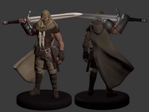 Image of Human Barbarian/Fighter Miniature