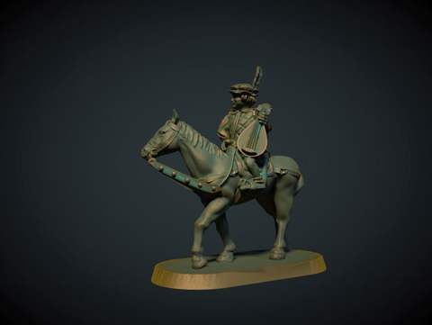 Image of Mounted Bard 28mm (no supports needed)