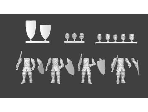 Image of Knight Infantry Miniatures Customizable