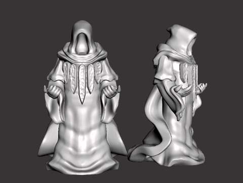 Image of Guild Mage (with Sculptris dummy) (32mm scale)