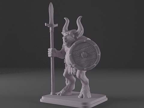 Image of Battle masters - Beastmen with Spear and Shield - Chaos army