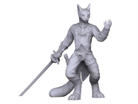Image of Tabaxi duellist (rework of PollyGrimms model)