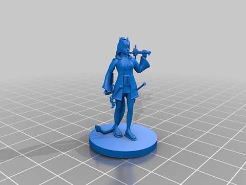 Image of Female Tiefling with sword whip