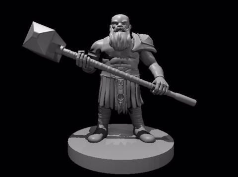 Image of Dwarf Barbarian with a Maul