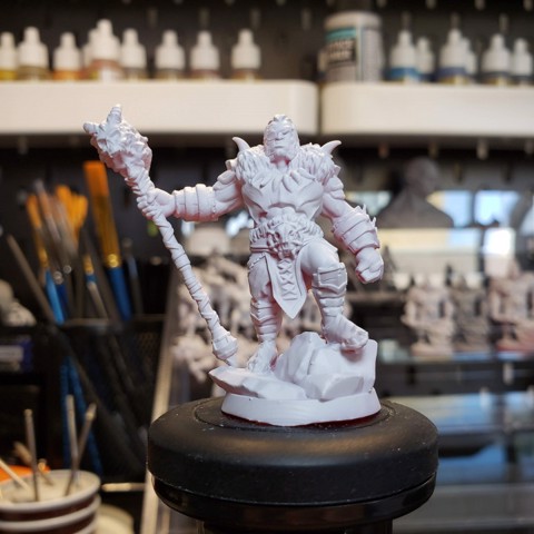 Image of Half-orc Barbarian Type B w/ Modular Hands + 4 Weapons