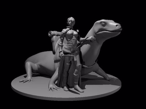 Image of  Woman with Lizard Mount