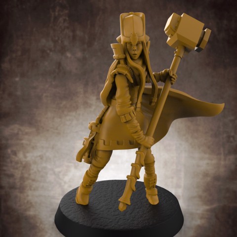 Image of Human Female cleric (32mm scale miniature)