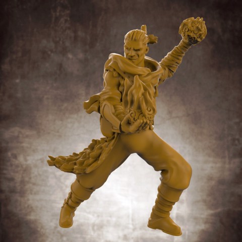 Image of Human Male Sorcerer (32mm Scale Miniature)