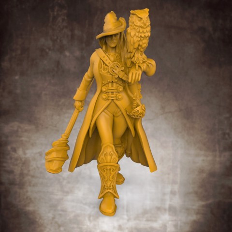 Image of Human Female Battle Mage (32mm Scale Miniature)