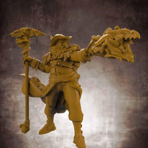 Image of Human Male Wizard (32mm scale miniature)