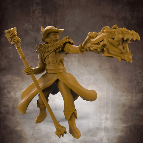 Image of RPG Wizard- Multipart with build options (32mm scale)