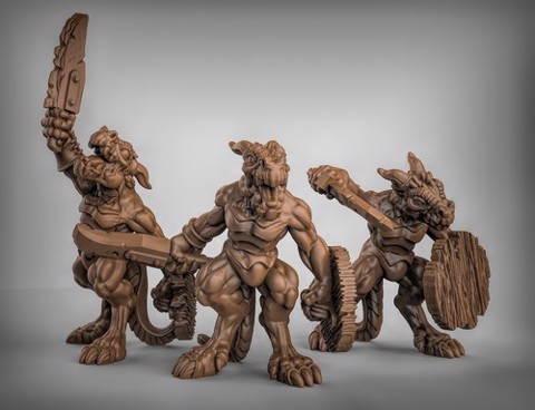 Image of Kobolds with swords and shields