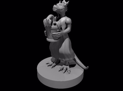 Image of Kobold Female Holding a Wilted Daisy