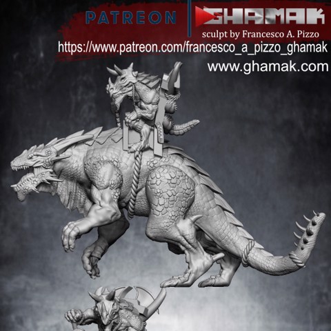 Image of Carnosaur with rider