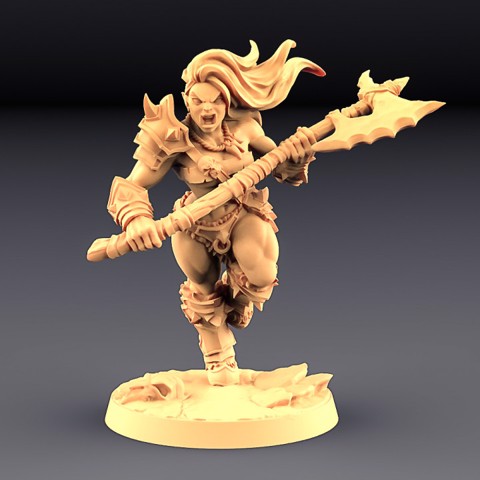 Image of Orc Barbarian - D (Lady) Modular