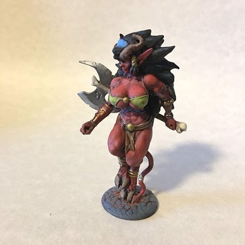 Image of "Red" ,Tiefling Warrior