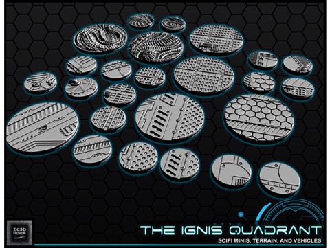 Image of 1" & 2' Round Bases - The Ignis Quadrant