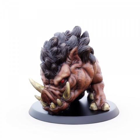 Image of Giant Dire Boar Support Free Miniature
