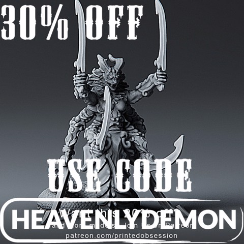 Image of Hexanaga - Large Demon - Hell Hath No Fury - 32mm scale