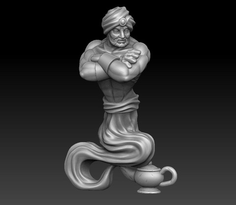 Image of Genie of the lamp 3d printable miniature
