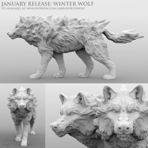 Image of Winter Wolf (Snarling)